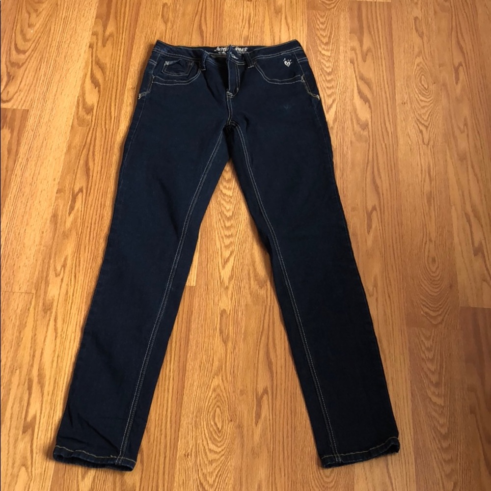 Dark denim skinny jeans